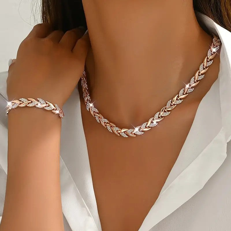 Rebecca™ | Elegant Rhinestone Fishtail Two-Piece Set