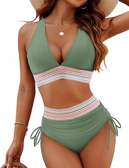 Harriet™ | Elegant High-Waisted Two-Piece Bikini Set