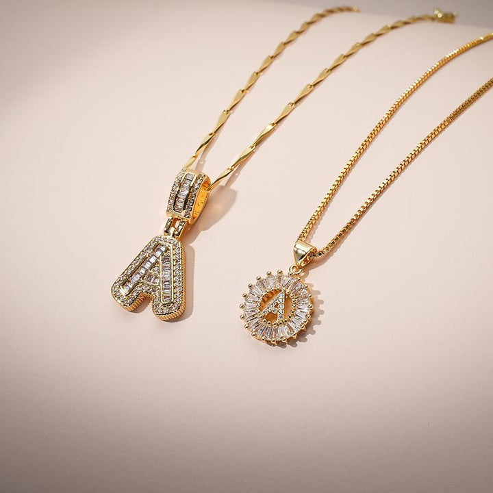 ROSALIE™ │ Dainty Initial Necklace Duo (2-Pack)