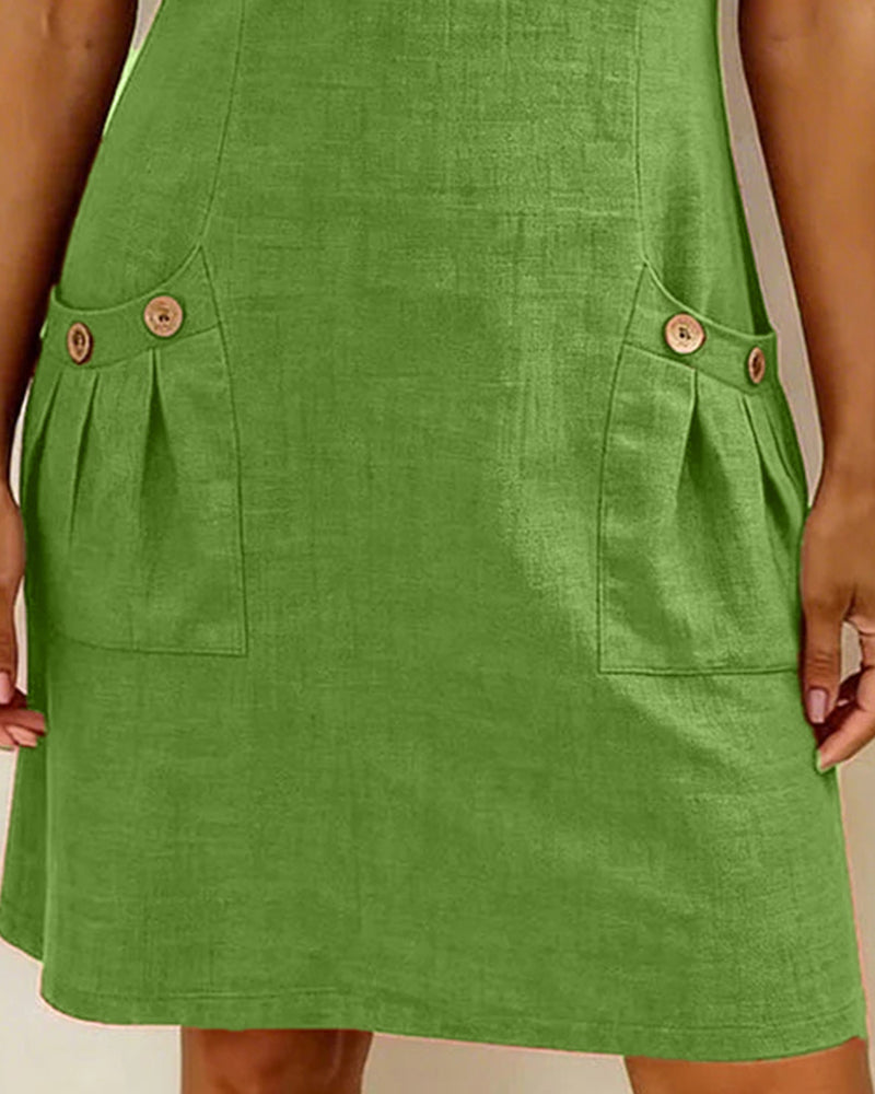 Zylia™ | Zip Pocket Casual A-Line Dress