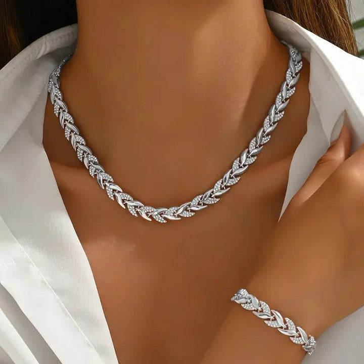 Rebecca™ | Elegant Rhinestone Fishtail Two-Piece Set