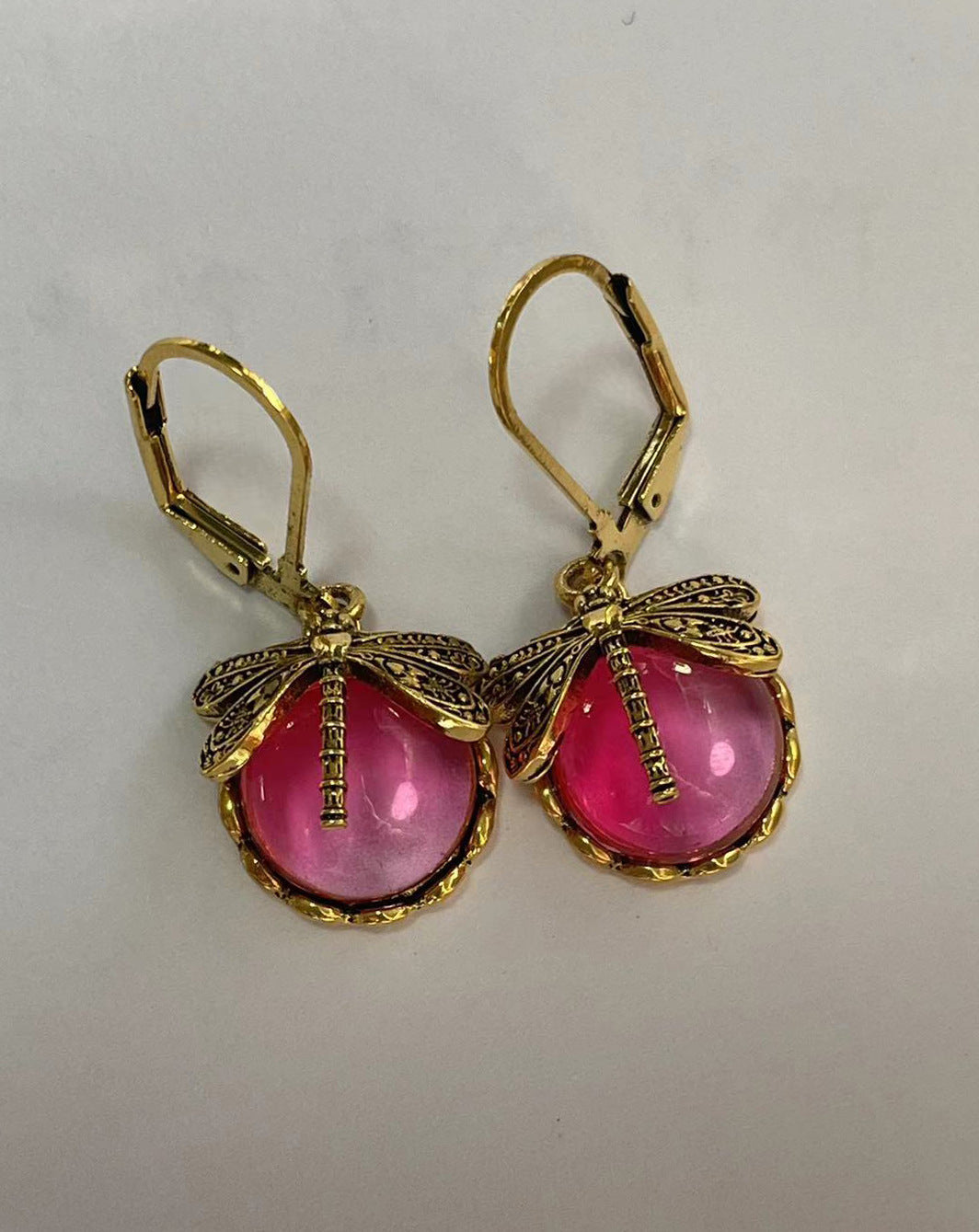 Elena™ | Elegant Spherical Dragonfly Earrings