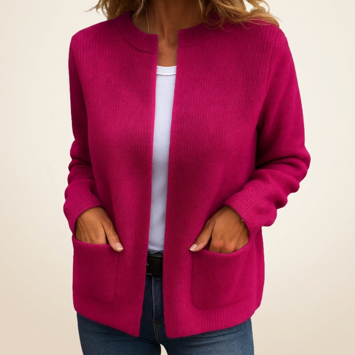 Kinsley™ | Open Front Longline Ribbed Knit Cardigan