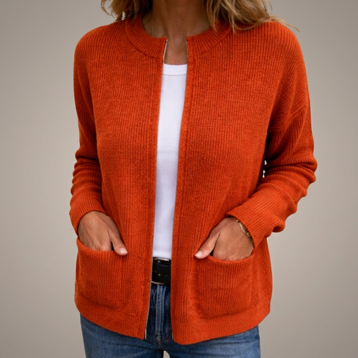 Kinsley™ | Open Front Longline Ribbed Knit Cardigan