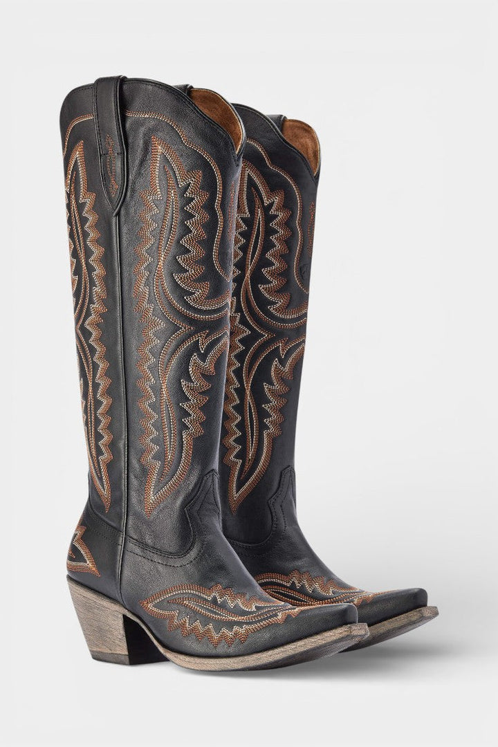 Kayla™ | Western Embroidered Pointed Toe Booties