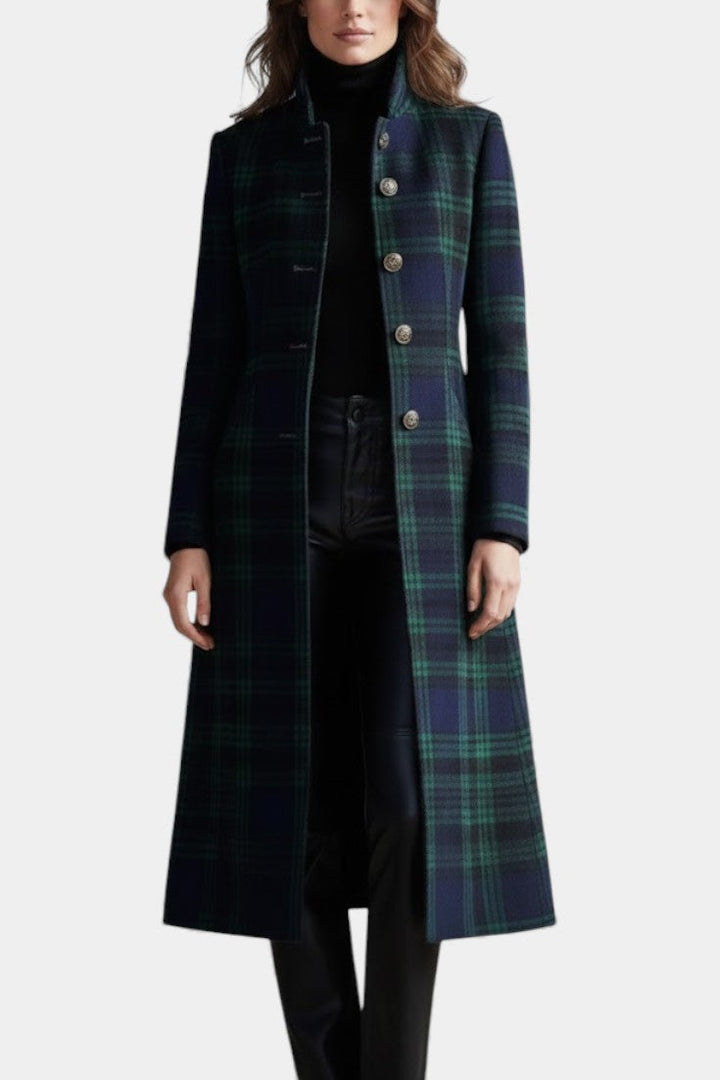 Mackenzie™ | Elegant Plaid Longline Coat