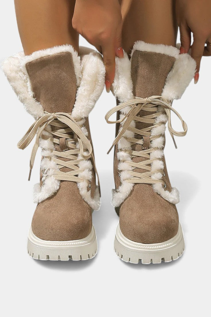 Braelynn™ | Lace-Up Mid-Calf Winter Boots