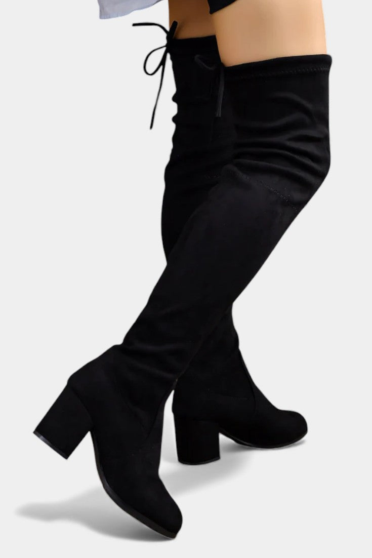 Winter™ | Chunky Heel Thigh-High Boots