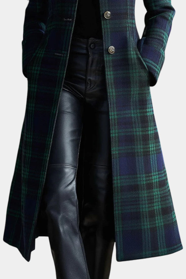 Mackenzie™ | Elegant Plaid Longline Coat