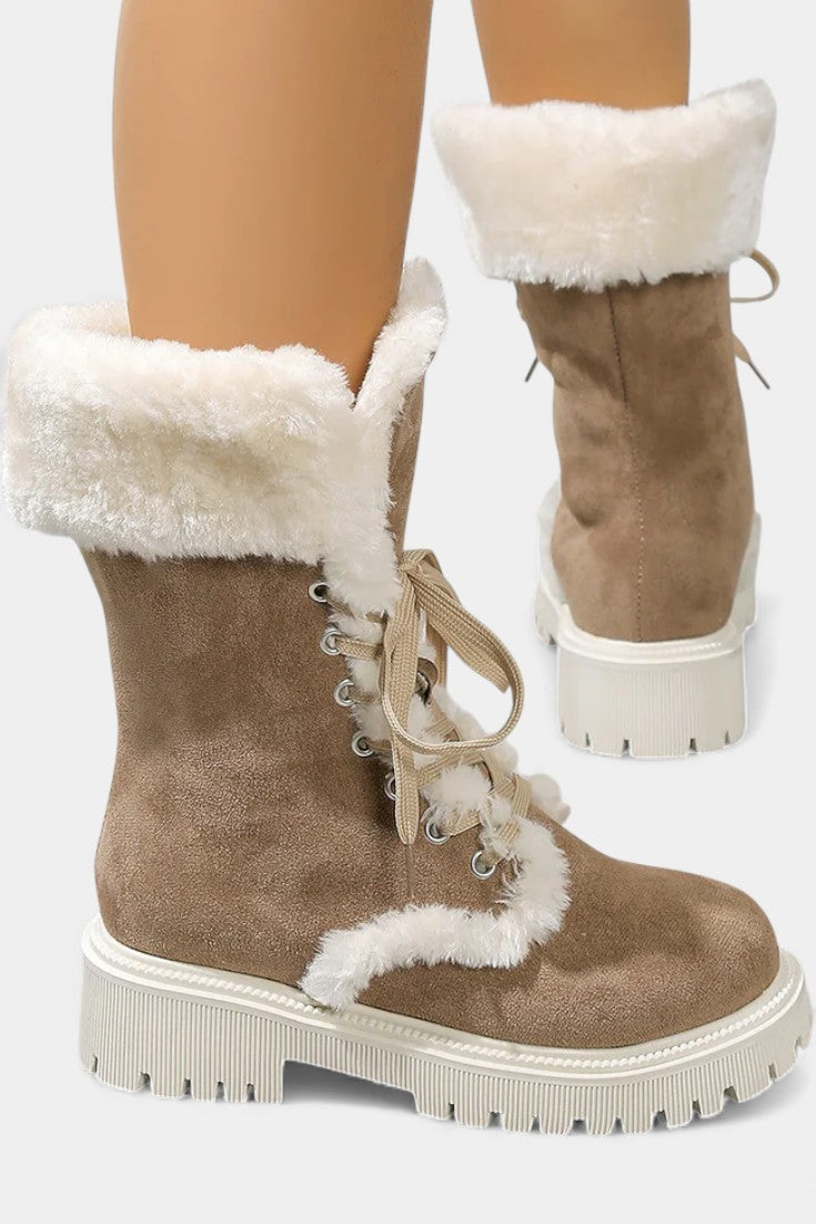 Braelynn™ | Lace-Up Mid-Calf Winter Boots