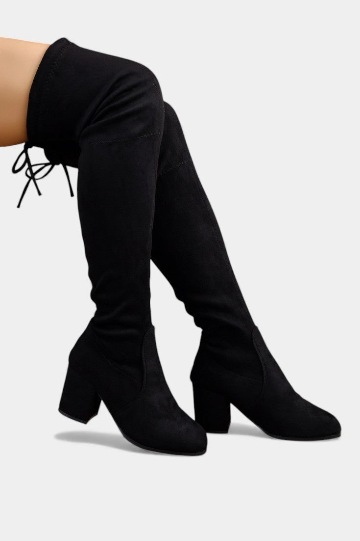 Winter™ | Chunky Heel Thigh-High Boots