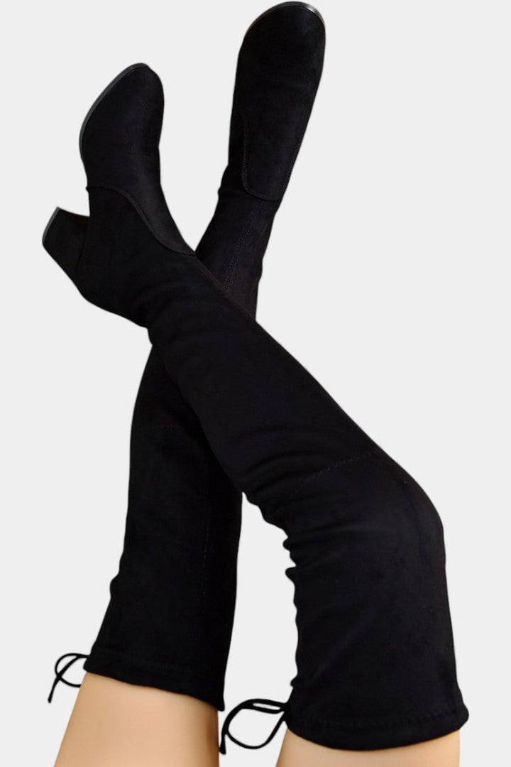 Winter™ | Chunky Heel Thigh-High Boots