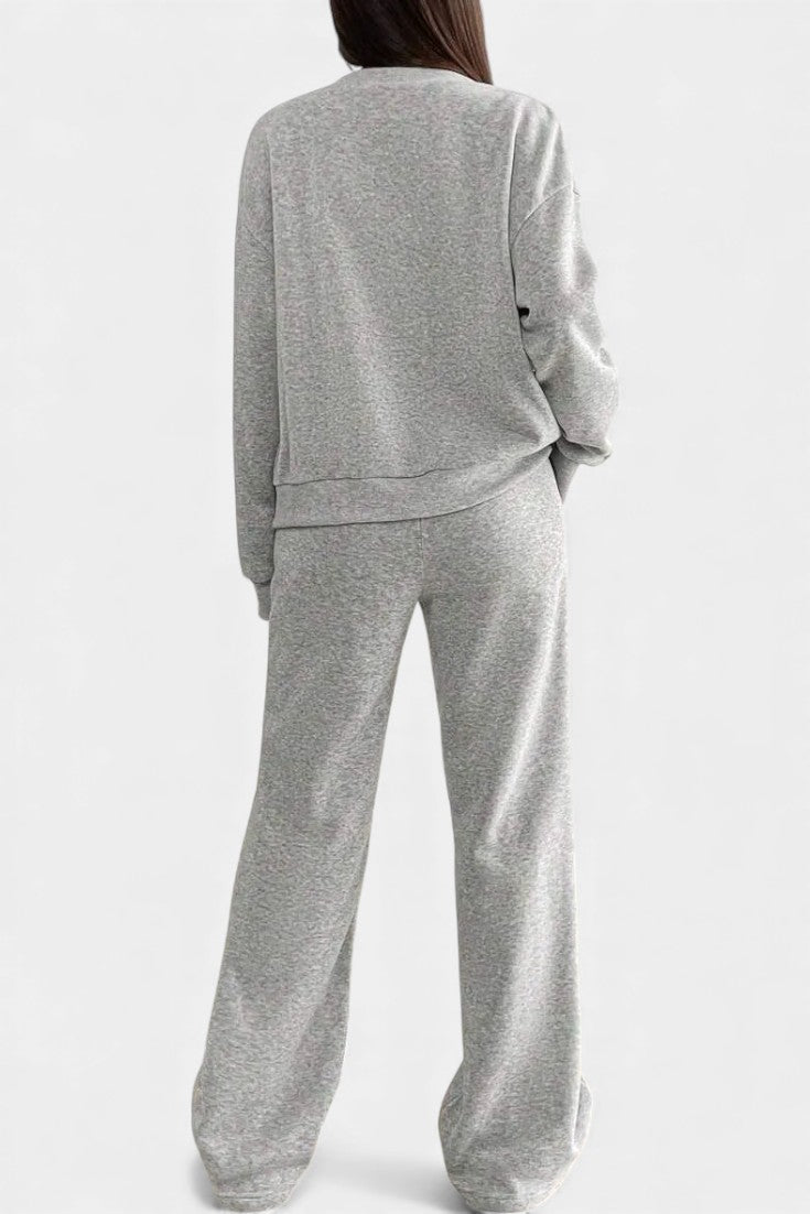 Faith™ | Cozy Two-Piece Cardigan Jacket And Wide-Leg Pants Set