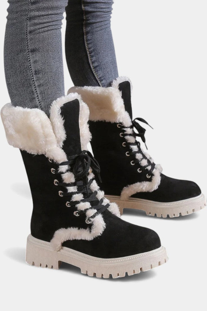 Braelynn™ | Lace-Up Mid-Calf Winter Boots