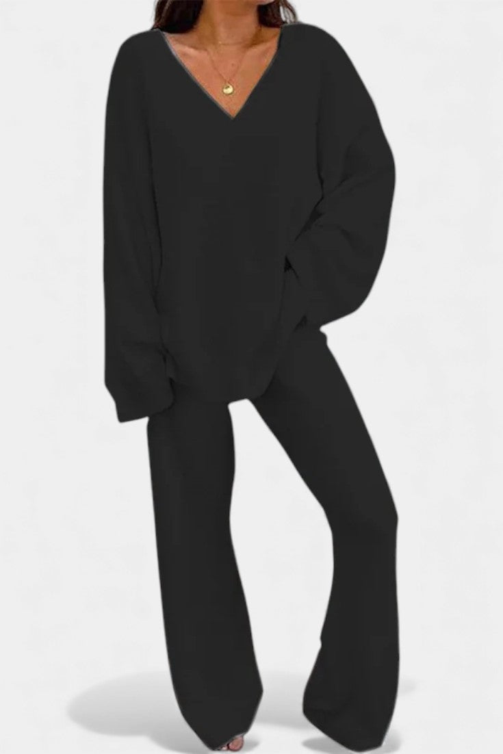 Stella™ | Cozy V-Neck Two-Piece Set