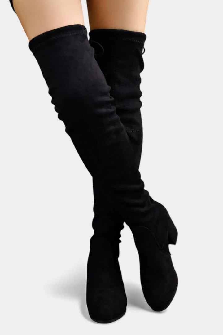 Winter™ | Chunky Heel Thigh-High Boots