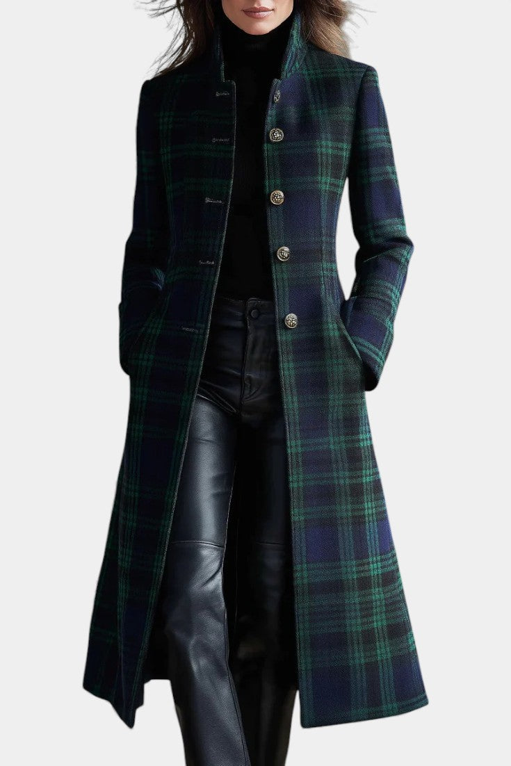 Mackenzie™ | Elegant Plaid Longline Coat