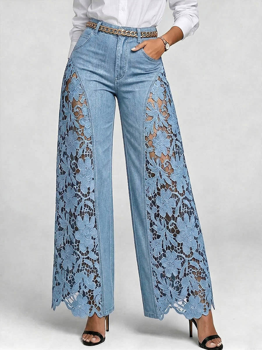 Susannah™ | Embroidered Wide-Leg Jeans