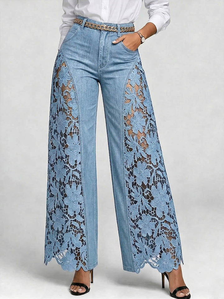 Susannah™ | Embroidered Wide-Leg Jeans