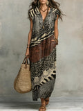 Valentina™ | Boho Mixed Print Tiered Maxi Dress