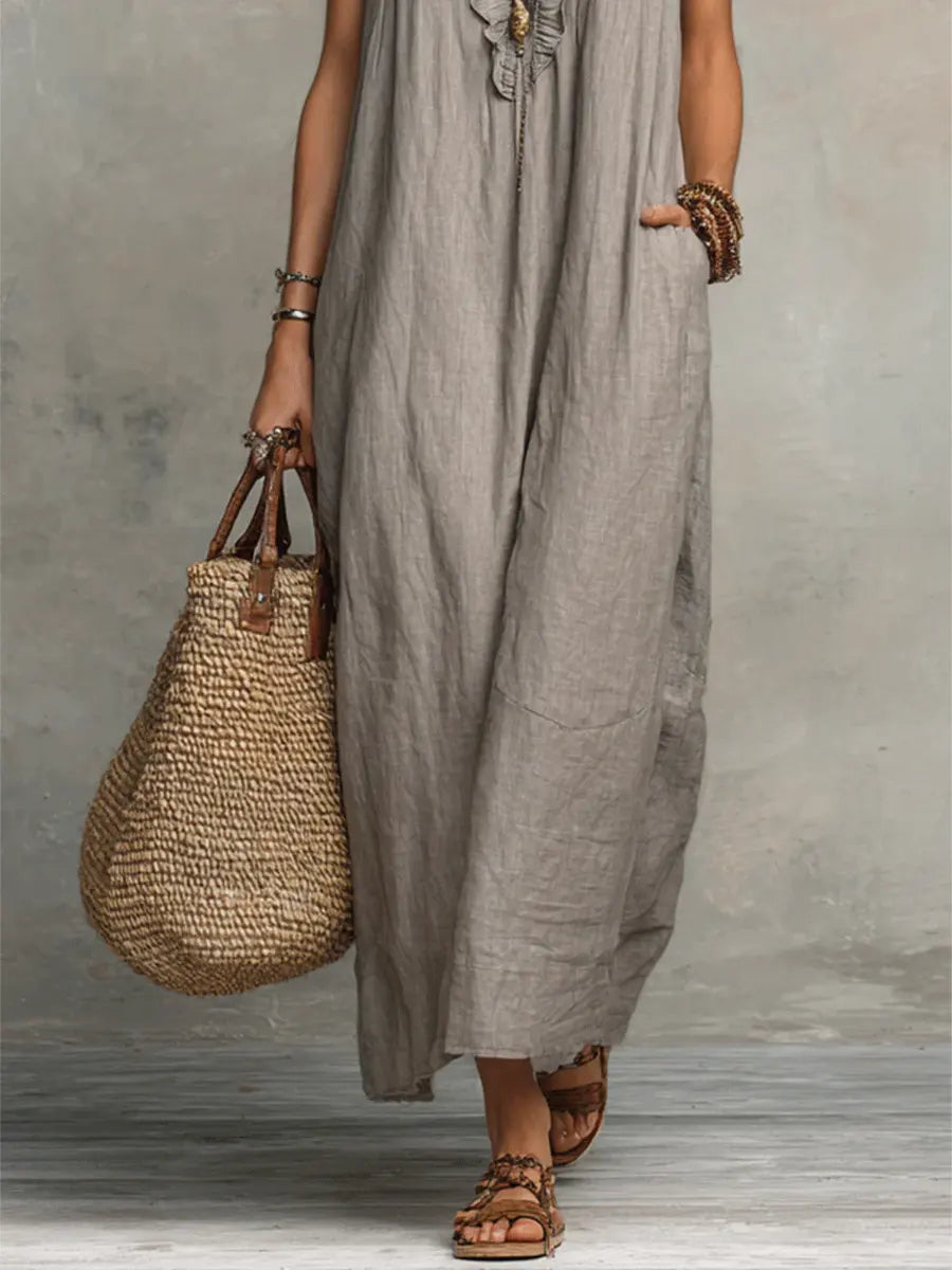 Sienna™ | Boho Ruffle Maxi Dress