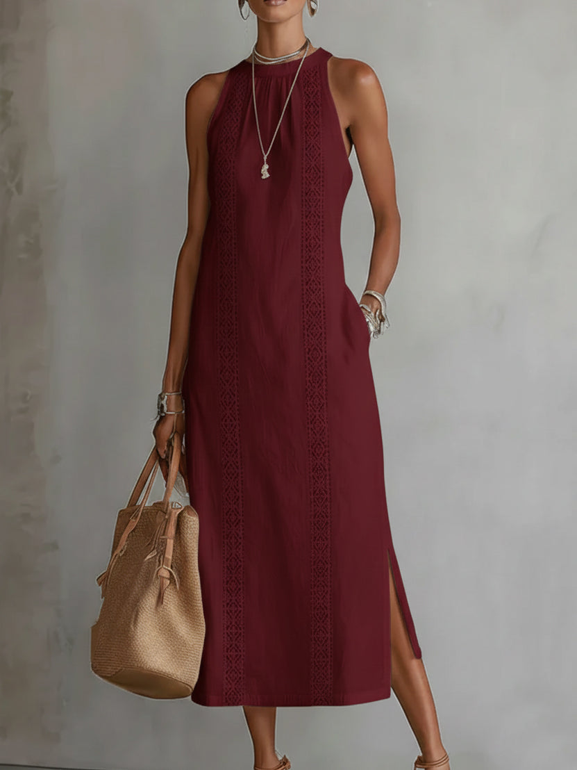 Cynthia™ | Mandarin Collar Midi Dress
