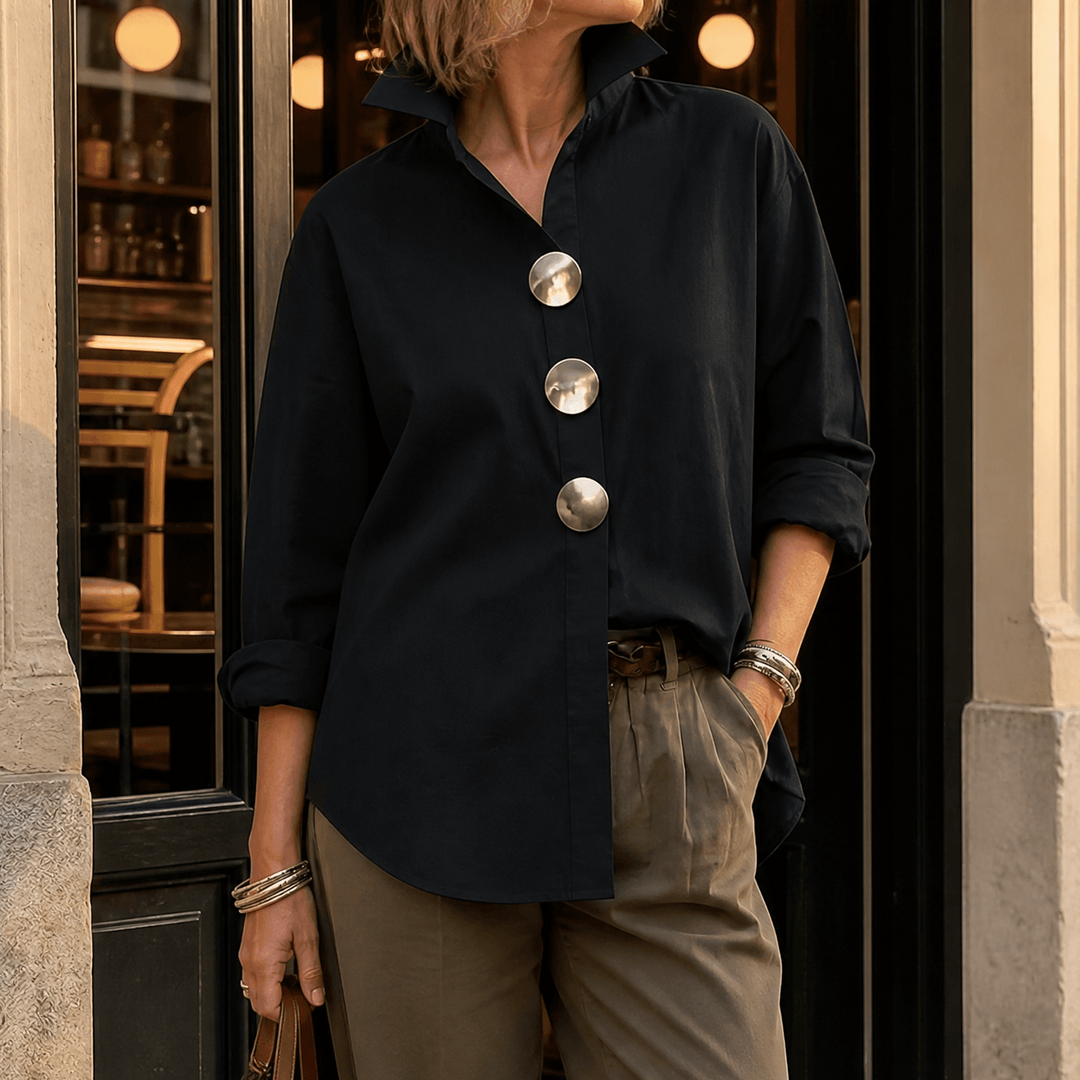Peggy™ | Statement Button Blouse