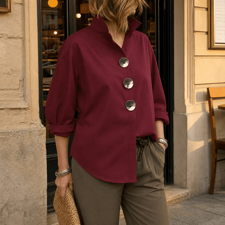 Peggy™ | Statement Button Blouse