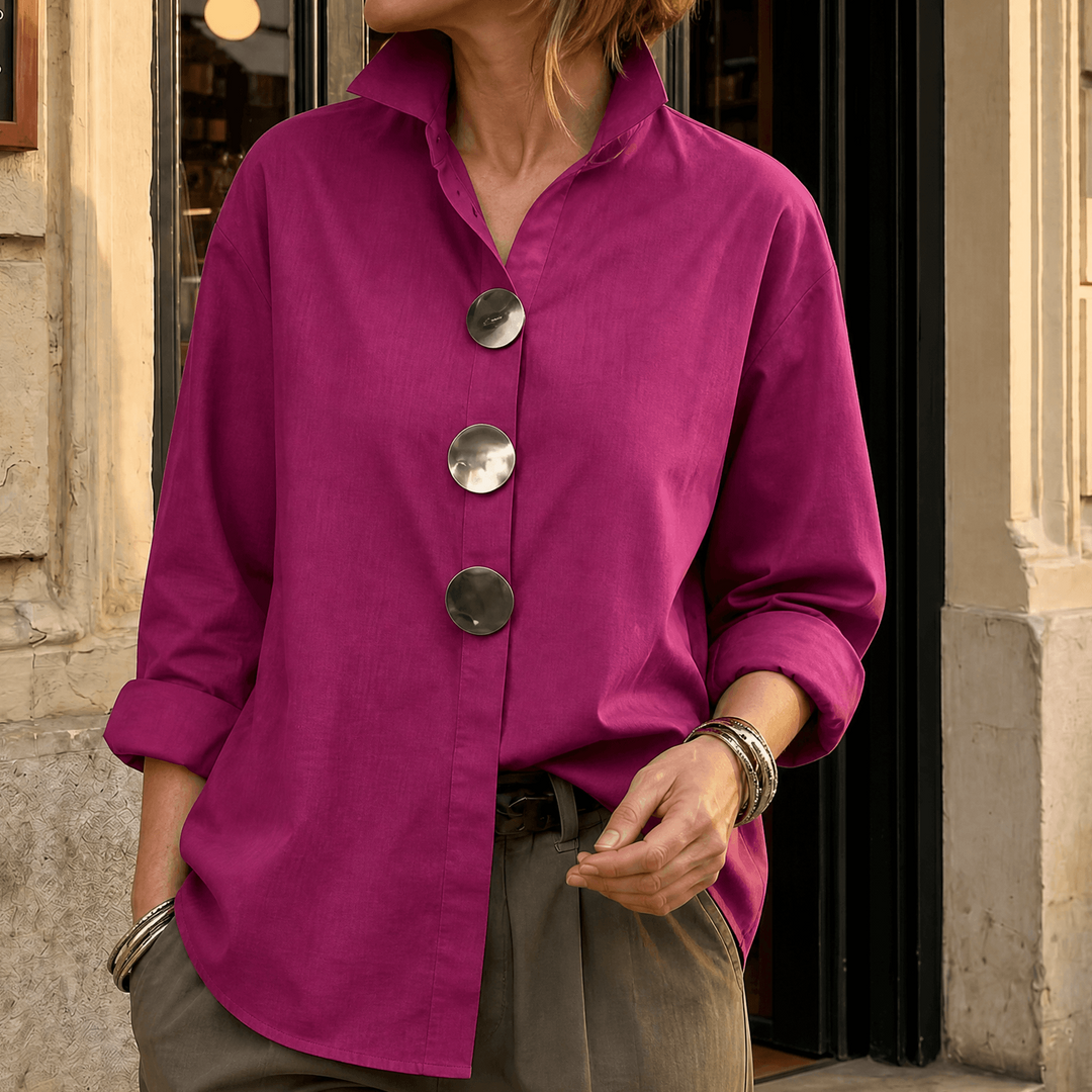 Peggy™ | Statement Button Blouse