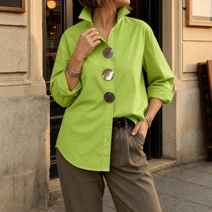 Peggy™ | Statement Button Blouse