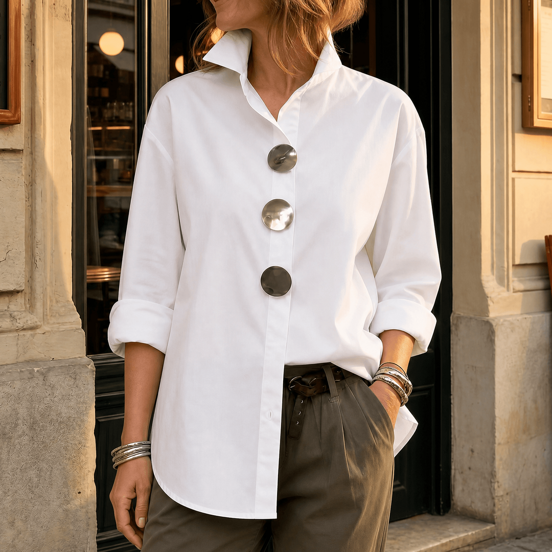 Peggy™ | Statement Button Blouse
