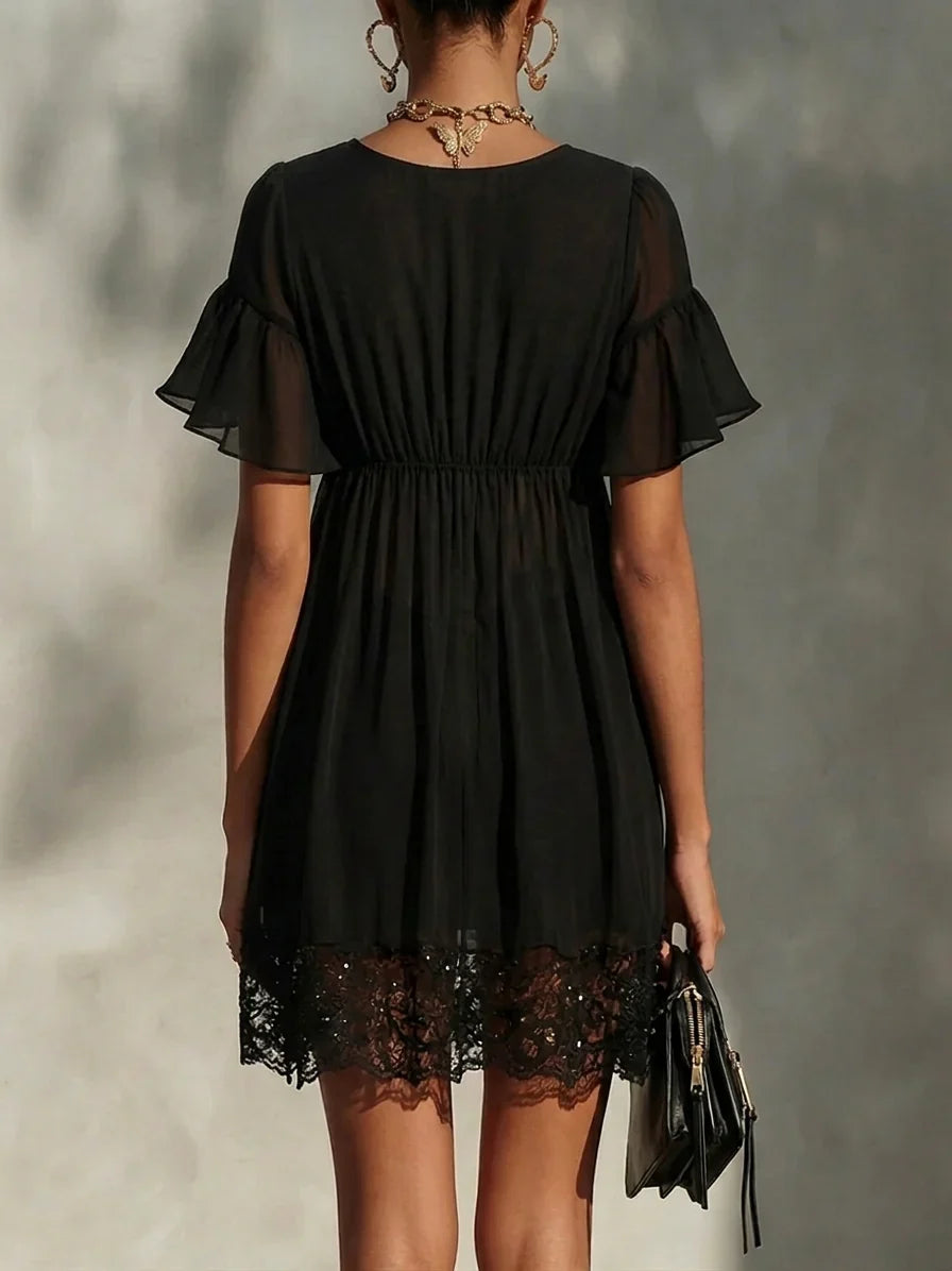 Viarra™ | Elegant Black Mini Dress