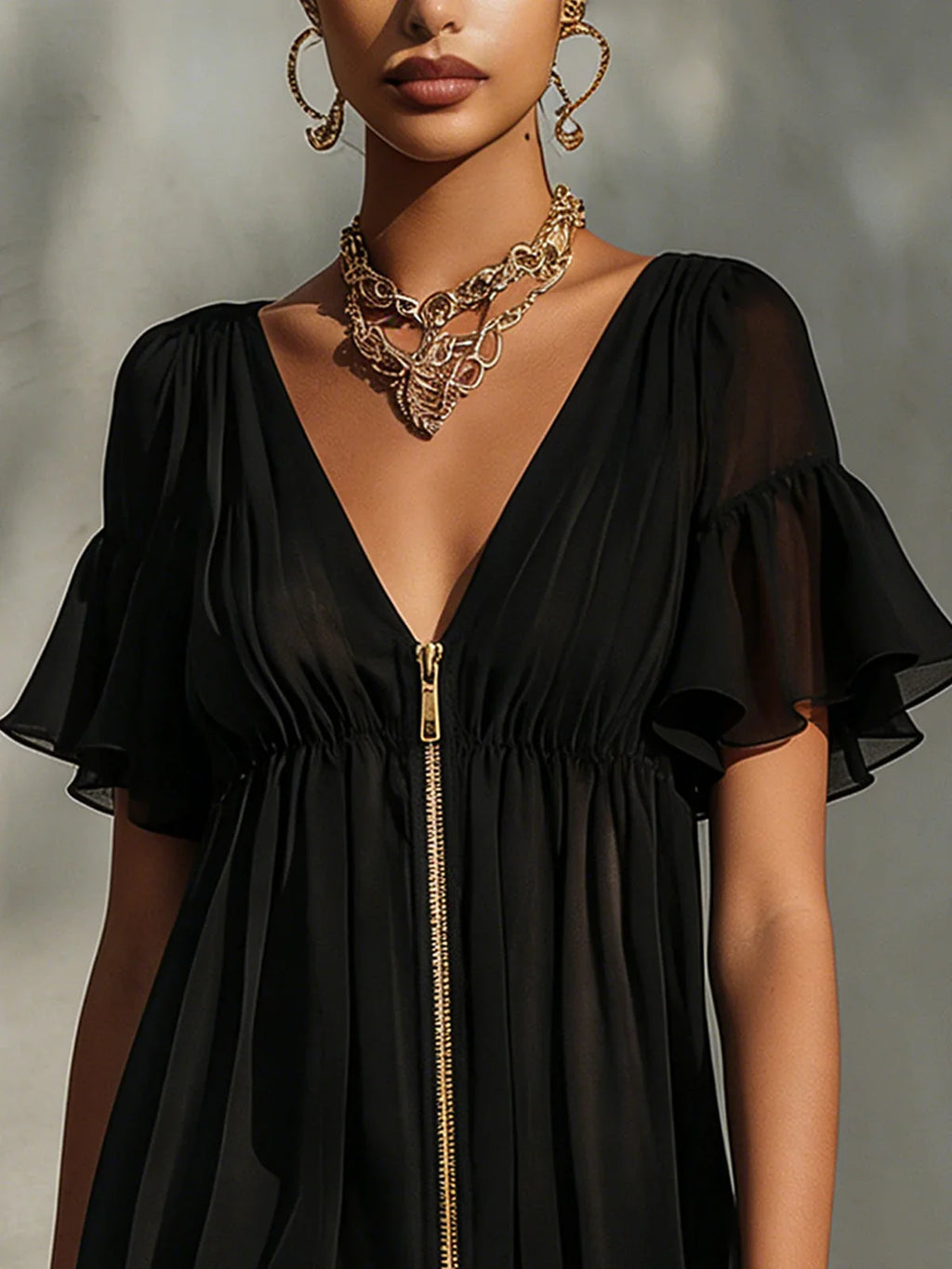 Viarra™ | Elegant Black Mini Dress