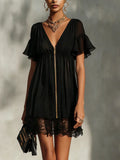 Viarra™ | Elegant Black Mini Dress