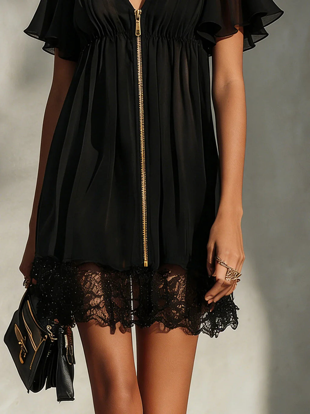 Viarra™ | Elegant Black Mini Dress