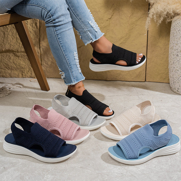 Alaina™ | Breathable Knit Platform Sandals