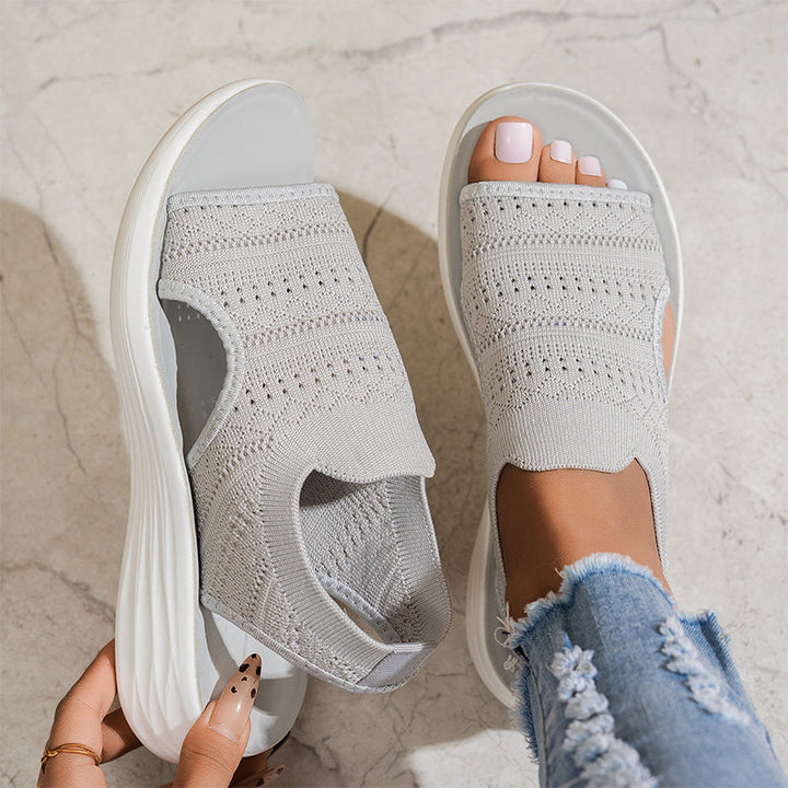 Alaina™ | Breathable Knit Platform Sandals