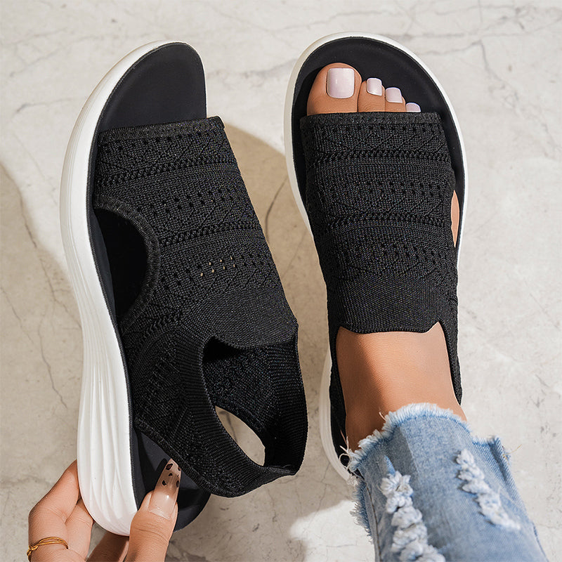 Alaina™ | Breathable Knit Platform Sandals