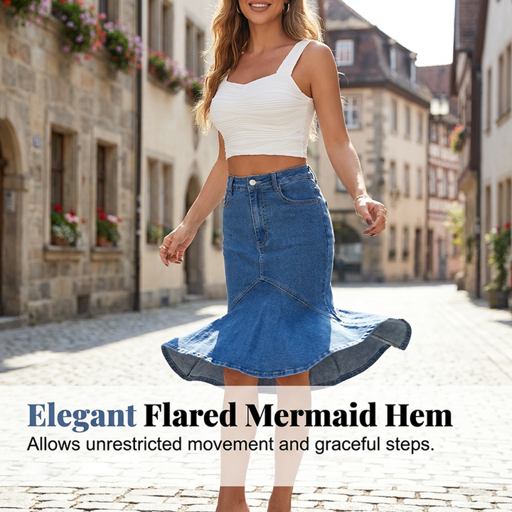 Kaylee™ | High-Waisted Midi Skirt
