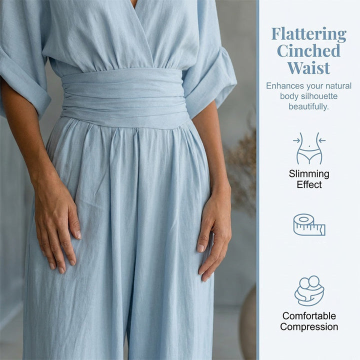Natalie™ | V-Neck High-Waist Wide-Leg Jumpsuit